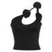 European And American Style 2025 Summer New Women's Clothing, Unique Floral Decoration, Solid Color, Slim-fit, Sexy,_ecoleips.com