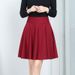 Spring And Autumn Short Skirt High Waist Skirt Anti-light Swinging Sun Skirt Elastic And Thin Pleated Skirt Women's Black Skirt A Skirt_ecoleips.com