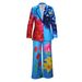 Women's Clothing Spring And Autumn Women's Clothing V Neck Single Button Placket Casual Suit Trousers Two Piece Suit_ecoleips.com