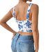 Floral Print Slim Fit Fishtail Camisole Top Sexy Hot Girl Vest Women's Clothing_ecoleips.com