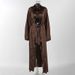Silk Long Robe Lingerie Shorts Pajamas Women Autumn Winter Three-Piece Set European And American_ecoleips.com