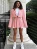 K Business Suit Set With Lapelled Blazer And Ultra-short Skirt_ecoleips.com