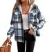 Plaid Baseball Jacket – Oversized Hooded Fleece Coat (Green/Light Blue/Khaki/Red, S-XXL)_ecoleips.com
