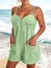 K Women's Casual Fashion Suspender Shorts Jumpsuit Suspender Pants_ecoleips.com