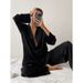 Feminine French-Style Long-Sleeved Winter & Autumn Fashion Set With Breathable Ice-White Silk Comfort_ecoleips.com