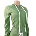 Women's Clothing Women's Slim Fit Hooded Zip Up Sweatshirt Style With Slightly Flared Pockets Two Piece Pantsuit Set_ecoleips.com