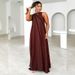 2025 Cross-Border Women's Fashion Solid Color Patchwork Striped Simple Sleeveless Loose Dress For Women_ecoleips.com