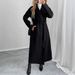 Oversized Double-Breasted Wool Coat – Belted V-Neck Trench Coat For Women (XS-XL, Stretch Wool Blend, Office & Casual Wear)_ecoleips.com