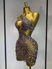 Sexy Sparkly Diamond Backless Short Dress 2025 Women Sleeveless Mesh See Through Evening Birthday Gown Singer Stage Outfit X47U_ecoleips.com