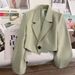 Women Of Petite Size 2025 Spring And Autumn Emerald Green Season New Style All Match Small Suit Trendy Women_ecoleips.com