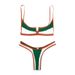 Women's Clothing Split Swimsuit Sexy Female Bikini European American Style Cross-Over Design Swimwear For Formal & Casual_ecoleips.com