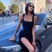 Women's Clothing Neck Knitted Skirt Slit Sexy Pit Stripe Sleeveless Tight Hip Hugging_ecoleips.com