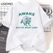 Awake But At What Cost T-Shirt Women Men Retro Funny Raccoon T Shirt Vintage Trash Panda Tshirt Funny Cotton Short Sleeve Tees_ecoleips.com