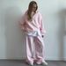 Oversized Drop Shoulder Hoodie & Drawstring Jogger Set – Long Sleeve Casual Lounge Two-Piece Outfit (White, Grey, Pink, Navy, More)_ecoleips.com