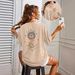 Women's Casual Round Neck Short Sleeve T-Shirt Multi-Color Style Simple Fashionable Sports Top Solid Printed Loose Fit_ecoleips.com
