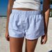 Aria Basics Aria Basics European American Holiday Style Simple Blue Striped Beach Shorts Women, Loose Fit With Elastic Waist, Suitable For_ecoleips.com