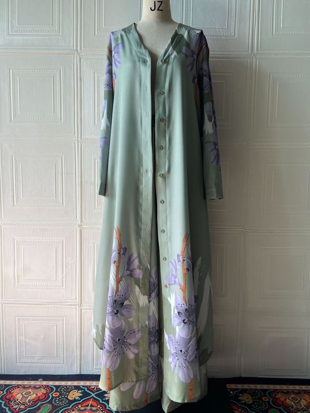 Women's Floral Print Long Sleeve Top & Wide Leg Pants Set – Elegant & Sexy Two-Piece Outfit (Breathable Polyester, Xs-Xxxl, Summer Street Style)_ecoleips.com