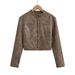 Women’s Vintage Distressed Motorcycle Jacket – Slim Fit Retro Biker Style | Faux Suede & Leather-Look For Urban Edge_ecoleips.com