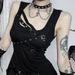 Subculture Women's Irregular Eyelet Vest European American Style Street Fashion Hot Girl Versatile Autumn Top_ecoleips.com