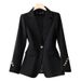 Women's Professional Blazer Long Sleeve Formal Office Jacket Workwear Slim Fit Business Suit Jacket_ecoleips.com