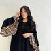 MQ153 New Arabic Leopard Print Dress Cross-Border Long Robe Middle Eastern Muslim Cardigan Abaya_ecoleips.com