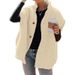 Aria Basics 2025 Autumn/Winter Women's Casual Sleeveless Warm Loose Long Coat Lamb Wool Vest_ecoleips.com