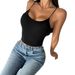 Voya Women's Fashion Simple And Sexy Strap Top 2026 Spring/Summer New Versatile Commuter Top_ecoleips.com