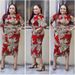 African Fashion Plus-size Women's Leopard Print Dress, Slim-fit Bodycon Stacked Sleeves, Mid-length Dress With Belt_ecoleips.com