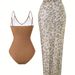 Women's Clothing Retro Women's One Piece Swimsuit With Spaghetti Straps Leopard Print Tulle Skirt Colorful Swimwear Set_ecoleips.com