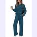 European And American Wom's Cross-Border Fashion Sleeve Long Pants Autumn New 2025 Casual Two-Piece Set For_ecoleips.com