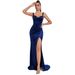 Women's Clothing Slit Celebrity Evening Dress Sexy Tube Top Suspenders Slim Fit Car Model Exhibition Dress_ecoleips.com