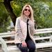 Women's Fashion 3D Effect Stand Collar Zip-Up Sweater Jacket – Streetwear Loose Fit Long Sleeve Coat, Lightweight Polyester With Faux Silk Filling_ecoleips.com