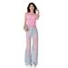 Unique Design Blush Gradient Color Jeans For Women, Spring And Autumn Vintage High-waisted Straight-leg Pants, Loose_ecoleips.com