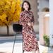 Fashionable Autumn-Winter Cheongsam Dress Plus-Size Mothers, Concealing The Belly, Elegant Long Over-the-Knee Skirt For_ecoleips.com