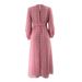 Women's Clothing Muslim Women's Clothing New Solid Color Jacquard Robe With Belt Fashionable And Elegant Dress_ecoleips.com