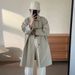 Women's Clothing Spring And Autumn New Style Splicing Workwear Simple Small Size Medium Long Coat_ecoleips.com
