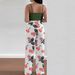 Women's Clothing Autumn Casual Army Green Suspender Top Casual Straight Elastic Pants Two Piece Set_ecoleips.com