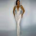 Autumn Winter New Women's Sexy Sequin Party Halter Neck Bodycon Train Evening Dress_ecoleips.com