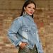 Women's Clothing Vintage Washed Denim Jacket – Motorcycle-Inspired Collar & Distressed Details (5 Sizes, Light Blue)_ecoleips.com