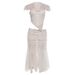 Summer Style Women's Slim Fit V Neck Top Sexy Lace Patchwork Mesh Fishtail Skirt New_ecoleips.com