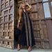 Women's Clothing Printing V Neck Backless Halter Neck Lace Up Sexy Long Skirt_ecoleips.com