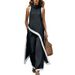 New Elegant Hooded Color Block Women's Two-Piece Set Irregular Cut Vest And Pants Casual Comfortable Women's Clothing_ecoleips.com