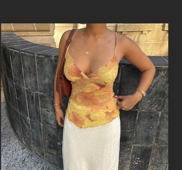 Women's Clothing Niche Retro Print Contrast Color Sexy Mesh Splicing Sexy Hot Girl Slim Camisole Vest_ecoleips.com
