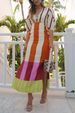 Women's Clothing American Style Printed Linen Dress Casual Loose Summer Vacation INS Thin Fashion Adult Clothing_ecoleips.com