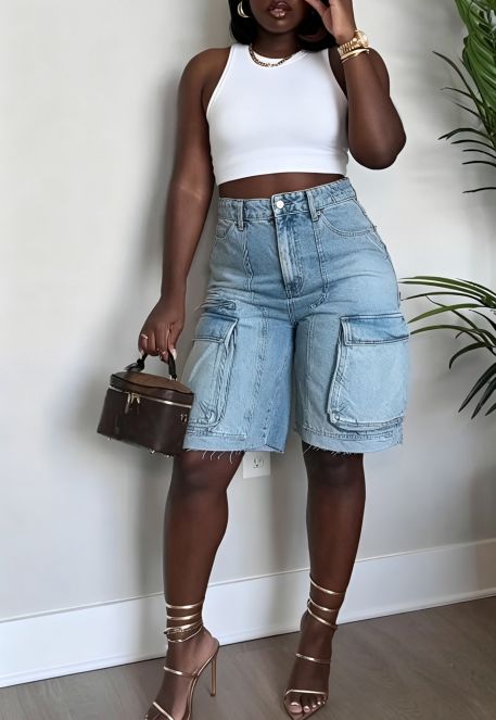 Women's Ripped Denim Jeans Spring Summer Straw Washed Work Pocket Straight Leg Ankle Jeans Independent Station International Style_ecoleips.com