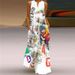 2026 European And American New Women's Vintage Printed Long V-neck Sleeveless With Pockets Summer Sexy Dress_ecoleips.com