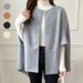 Women's Clothing Autumn And Winter New Style Coat For Women Cape Design Mid Length Cardigan Coat Plaid Tweed Coat 4 Colors_ecoleips.com