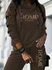 Women's Clothing Fashionable Gold Printed Hoodie Set For Women Innovative Offline Vacation Style Design Casual Comfortable Clothing_ecoleips.com