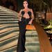 Women's Floral Bandage Dress Set 3D Halter Neck Top with Bodycon Skirt for Summer Party Vacation Cross Border Trade Clothing_ecoleips.com