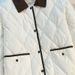 K Square-collar Cotton Coat; New Style, Fashionable, Loose, Color-blocked, Versatile Short Coat. No Inner Garment_ecoleips.com